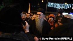 Protest povodom usvajanja Zakona o slobodi vjeroispovesti u Podgorici, arhivska fotografija (Foto: RFERL/Savo Prelević)