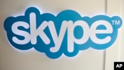 FILE - The Skype logo is pictured at Skype headquarters in Luxembourg, May 10, 2011. 