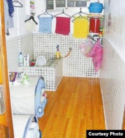 陈水扁2008-2012年在台北监狱时住的牢房。(照片由陈水扁办公室提供)