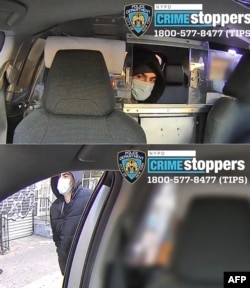 Fotografije na kojima policija veruje da se nalazi osumnjičeni napadač na Brajana Tomsona (Foto: NYPD/AFP)