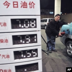 2月20日沈阳出租车司机加油时观察油价