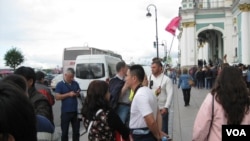 Chinese tourists in russia