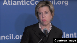 美国国防部分管采购的副部长艾伦·洛德2019年3月25日在大西洋理事会讲话（大西洋理事会视频截图）