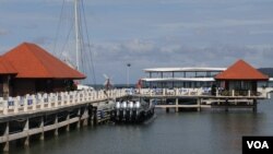 តំបន់កម្សាន្តឆ្នេរសមុទ្រដែលអភិវឌ្ឍដោយក្រុមហ៊ុនចិន​ UDG។ (ស៊ុន ណារិន/VOA Khmer)