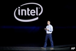 lntel CEO Brian Krzanich delivers a keynote speech at CES International, Jan. 8, 2018, in Las Vegas.