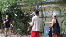 FILE: A group of artists from Phare Ponleu Selpak rehearse before performing for the organization's 25th anniversary at the French Institute in Phnom Penh, April 4, 2019. (Phorn Bopha/VOA Khmer)