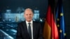 German Chancellor Olaf Scholz records his New Year's speech at the chancellery in Berlin