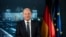 German Chancellor Olaf Scholz records his New Year's speech at the chancellery in Berlin