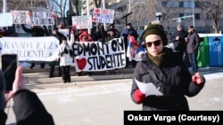 Skup podrške studentima u Edmontonu, 15. februar 2025. (Courtesy/Oskar Varga)