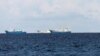 Chinese vessels are pictured in disputed South China Sea, April 21, 2017. 