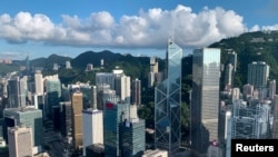 2019年7月25日的香港金融区鸟瞰 