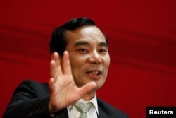 安邦公司董事长吴小晖在北京参加中国发展论坛会议（2017年3月18日）