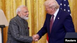 အိန္ဒိယဝန်ကြီးချုပ် နရိန်ဒရာမိုဒီနဲ့ အမေရိကန်သမ္မတ ဒေါ်နယ်ထရမ့်