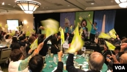 “蔡英文总统连任华府后援会”2019年10月19日举行造势活动（美国之音锺辰芳拍摄）