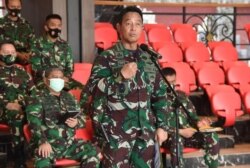 Kepala Staf TNI Angkatan Darat (AD) Andika Perkasa dalam konferensi pers di Mabes AD Jakarta pada Minggu (30/8/2020). (Foto: TNI AD)