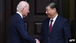 Presiden AS, Joe Biden ketika bertemu Presiden China Xi Jinping di sela-sela KTT APEC di Woodside, California, AS 15 November 2023 lalu.