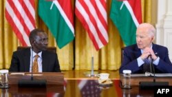 美国总统拜登与肯尼亚总统威廉·鲁托（William Ruto)和商界领导人在白宫举行会谈。（2024年5月22日）