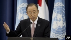 FILE - U.N. Secretary-General Ban Ki-moon.