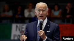 Presiden AS Joe Biden menyampaikan sambutan di National Education Association, Washington DC, Jumat 23 September 2022.