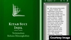 Aplikasi Alkitab bahasa Minang. (foto: tangkapan layar)