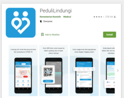 Apilkasi PeduliLindungi. (Foto: VOA)