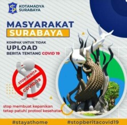 Salah satu poster gerakan setop unggah informasi tentang COVID-19 yang beredar di media sosial dan WA grup. (Sumber: WA Group)