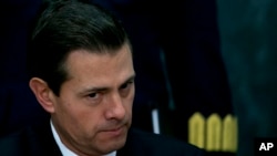 Presiden Meksiko Enrique Pena Nieto di Los Pinos, Rumah Kediaman Presidendi Mexico City, 23 Januari 2017 (Foto: dok). 
