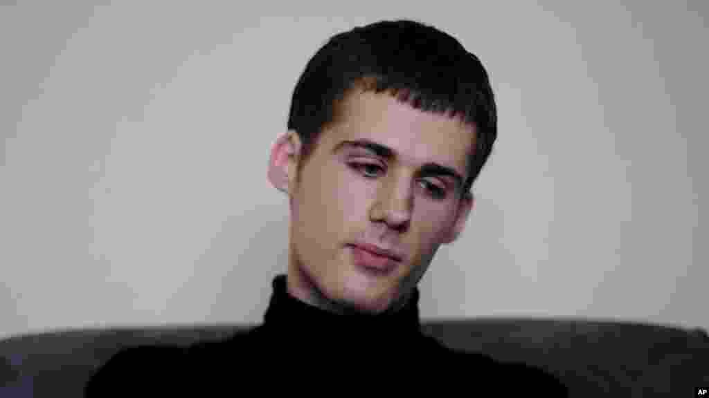 Mathew Miller, an American detained in North Korea, speaks to the Associated Press in Pyongyang, North Korea, Sept. 1, 2014.