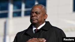 资料照：国防部长劳埃德·奥斯汀（Lloyd Austin）（2023年11月媒体联访照片）