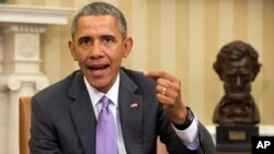 2015年3月3日奥巴马总统在白宫谈到以色列总理内塔尼亚胡对国会讲话