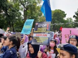 Ilustrasi desakan penghapusan kekerasan seksual terhadap perempuan. (Foto: Sasmito)