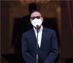 CEO LPI Ridha dalam telekonferensi pers di Istana Merdeka, Selasa (16/2) mengatakan sudah ada proyek ratusan triliun rupiah yang akan ditawarkan kepada investor. (Foto: Courtesy/Biro Setpres)