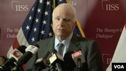 麦凯恩称应提高中国挑衅行为的代价（美国之音黎堡拍摄)