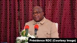Président Félix Tshisekedi na bokutani ya Conseil supérieur ya défense na Lubumbashi, RDC, le 13 avril 2019. (Présidence RDC)