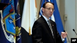 负责特别检察官穆勒的通俄调查的司法部副部长罗森斯坦（资料照片）