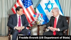 2025年7月7日，美国国务卿卢比奥在华盛顿会见以色列总理内塔尼亚胡。