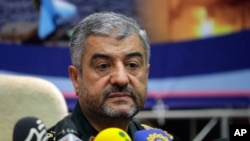 伊朗革命卫队指挥官贾法里在德黑兰出席一个记者会。（2017年9月16日）