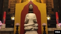 佛首金身合璧后供奉在佛光山大雄宝殿－(佛光山佛陀纪念馆提供)