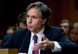 Deputy Secretary of State Antony Blinken testifies on Capitol Hill in Washington, Sept. 29, 2016, before the Senate Foreign Relations Committee hearing on Syria.