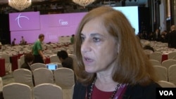 葛来仪批评中国罔顾国际社会广泛批评（美国之音黎堡拍摄）