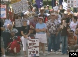 要求脱离联邦的民众集会(美国之音视频截图)