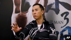 香港著名武打演员甄子丹（美联社资料图）