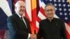 U.S. Secretary of State Rex Tillerson, left, and Thai Foreign Minister Don Pramudwinai pose for a photograph during meeting at the Foreign Ministry in Bangkok, Thailand, Aug. 8, 2017.