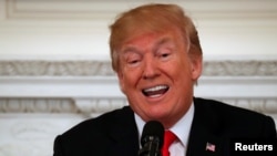 川普2018年2月26日在白宫主持一个活动（路透社）