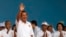 FILE - Cambodian Prime Minister Hun Sen waves to supporters during his Cambodian People's Party's campaign in Phnom Penh, Cambodia, Saturday, July 7, 2018. (AP Photo/Heng Sinith)