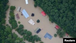 受到洪水灾害的肯塔基州部分地区。