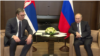 Predsednik Srbije Aleksandar Vučić na sastanku sa ruskim predsednikom Vladimirom Putinom