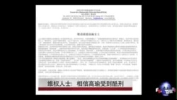 维权人士：相信高瑜受到酷刑