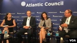 大西洋理事会网络安全研讨会（美国之音钟辰芳拍摄）