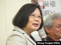 台湾在野党民进党主席蔡英文 (美国之音张永泰拍摄)